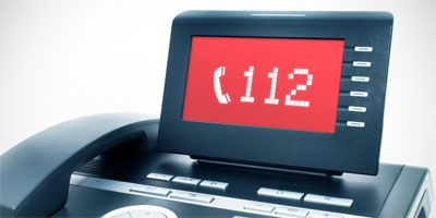 Telefon mit Notrufnummer